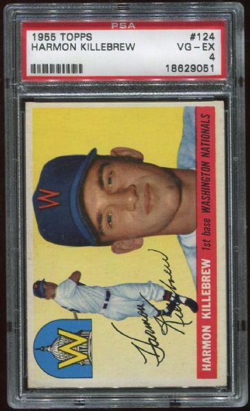 1955 Topps #124 Harmon Killebrew Rookie PSA 4