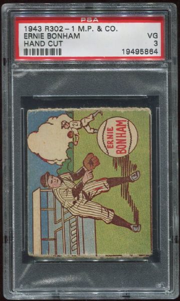 1943 R302-1 M.P. & Co. Ernie Bonham PSA 3