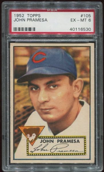 1952 Topps #105 John Pramesa PSA 6