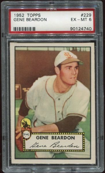 1952 Topps #229 Gene Beardon PSA 6