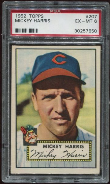 1952 Topps #207 Mickey Harris PSA 6