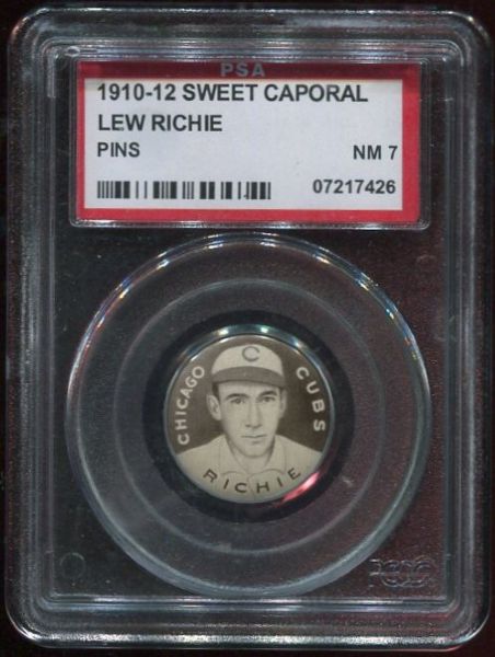 1910-12 Sweet Caporal Pins Lew Richie PSA 7