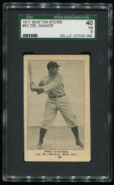 1917 Boston Store #53 Del Gainor SGC 40