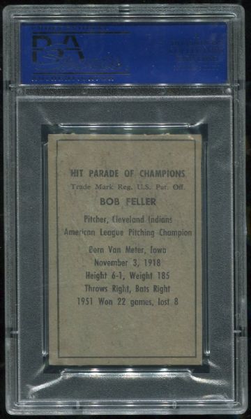 1952 Berk Ross Bob Feller PSA 7