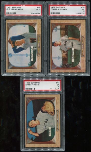 1955 Bowman Lot of 6 Assorted PSA Graded