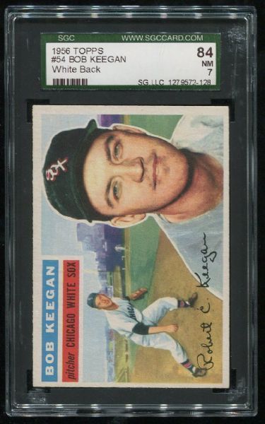 1956 Topps #54 Bob Keegan SGC 84