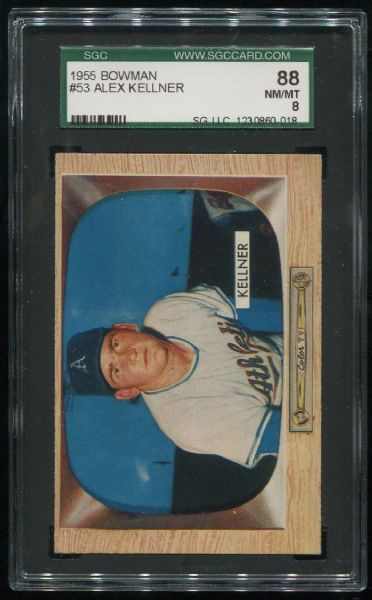 1955 Bowman #53 Alex Kellner SGC 88