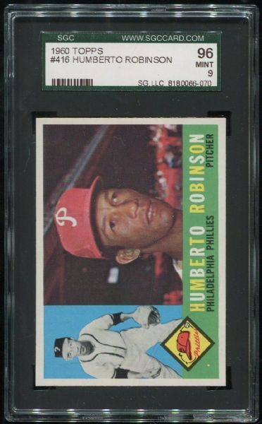 1960 Topps #416 Humberto Robinson SGC 96