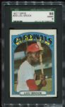 1972 Topps #200 Lou Brock SGC 88