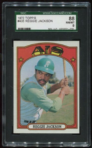 1972 Topps #435 Reggie Jackson SGC 88