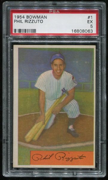 1954 Bowman #1 Phil Rizzuto PSA 5