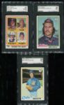 1978 Topps Lot of 3 Stars SGC 92 & 96 w/ Jack Morris Rookie