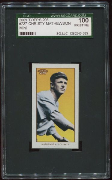 2009 Topps 206 #237 Christy Mathewson Mini SGC 100