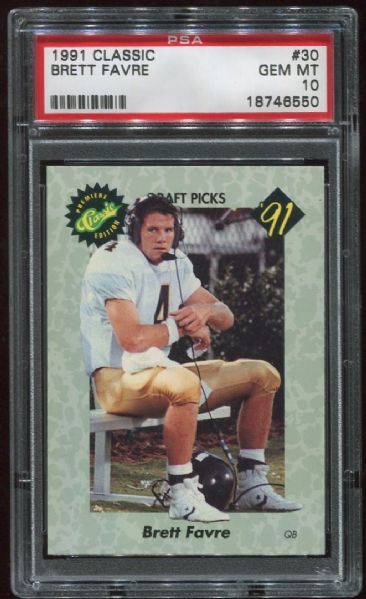 1991 Classic Brett Favre Rookie PSA 10