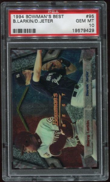 1994 Bowman's Best #95 Barry Larkin & Derek Jeter PSA 10