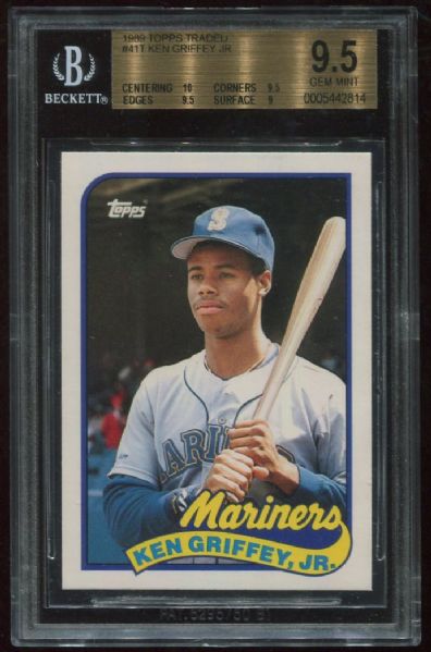 1989 Topps Traded #41T Ken Griffey Jr. Rookie BGS 9.5