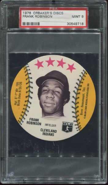 1976 Orbaker's Discs Frank Robinson PSA 9