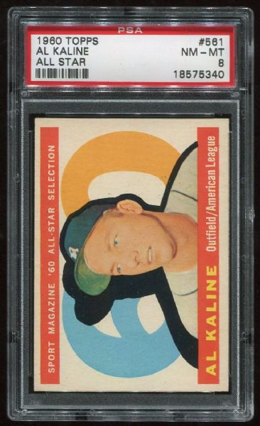 1960 Topps #561 Al Kaline All Star PSA 8