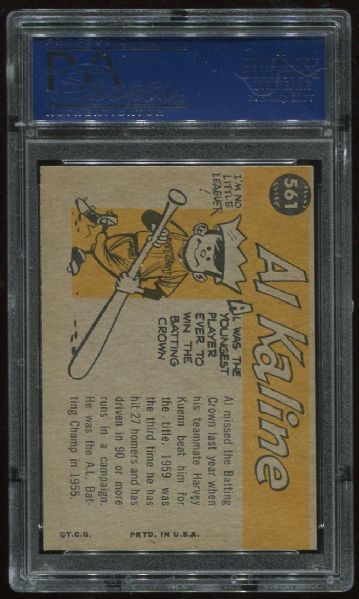 1960 Topps #561 Al Kaline All Star PSA 8