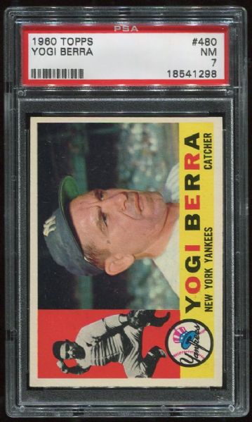 1960 Topps #480 Yogi Berra PSA 7