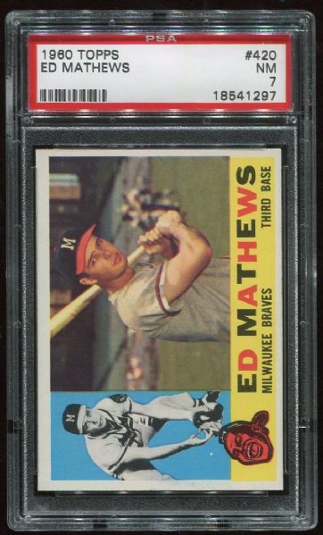 1960 Topps #420 Ed Mathews PSA 7