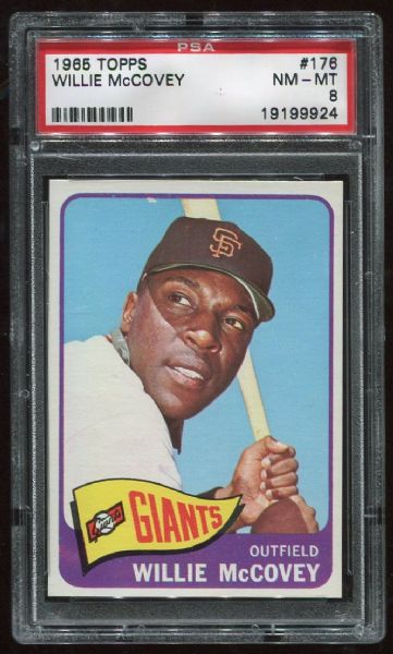 1965 Topps #176 Willie McCovey PSA 8