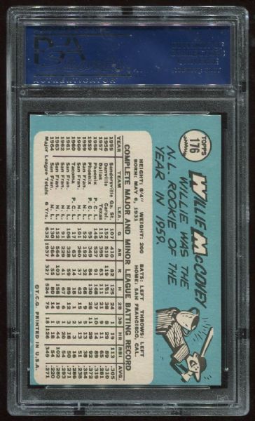 1965 Topps #176 Willie McCovey PSA 8