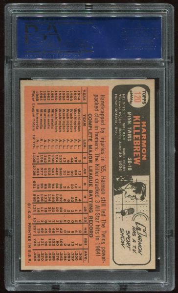 1966 Topps #120 Harmon Killebrew PSA 8