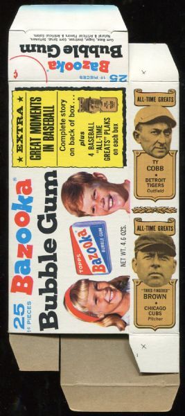 1969 Bazooka Full Uncut Box - Toney & Vaughn