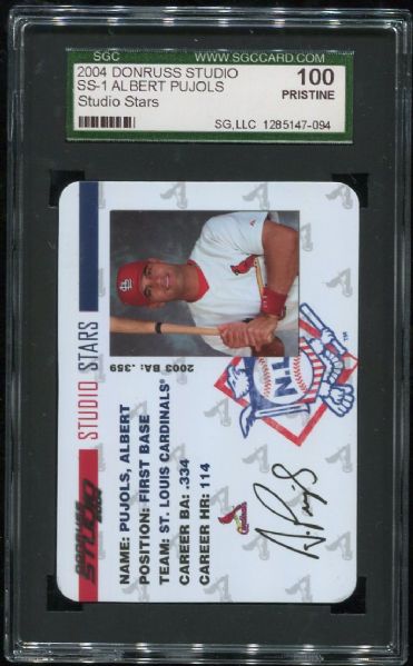 2004 Donruss Studio Stars #SS-1 Albert Pujols SGC 100