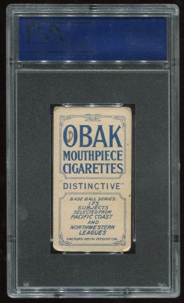 1910 T212 Obak Cigarettes Lewis PSA 3 MK