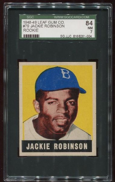 1948 Leaf #79 Jackie Robinson SGC 84