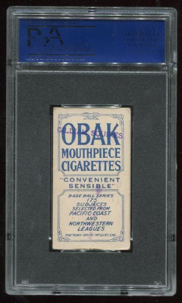 1910 T212 Obak Cigarettes Thorsen PSA 4 MK