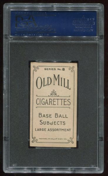 1910 T210 Old Mill Sid Smith Series 8 PSA 4.5