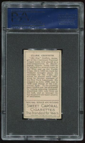 1911 T205 Sweet Caporal Clark Griffith PSA 5.5