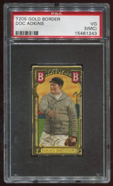 1911 T205 Hassan Doc Adkins PSA 3 MC