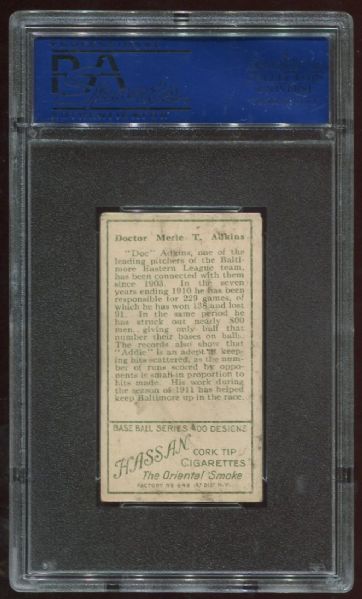 1911 T205 Hassan Doc Adkins PSA 3 MC