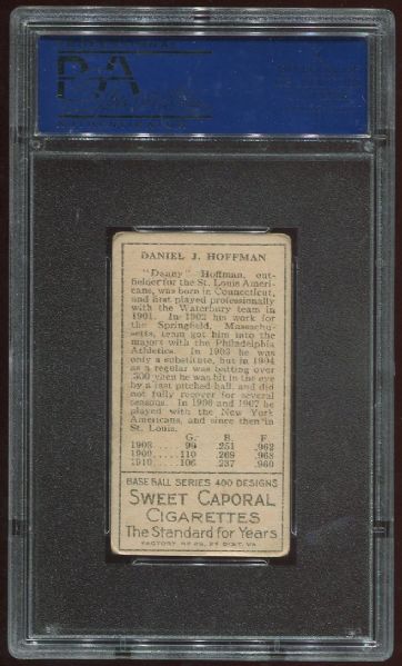 1911 T205 Sweet Caporal Danny Hoffman PSA 4