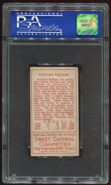 1911 T205 Sweet Caporal Ed Killian PSA 4