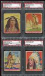 1933 Indian Gum Lot of 8 Different PSA Graded