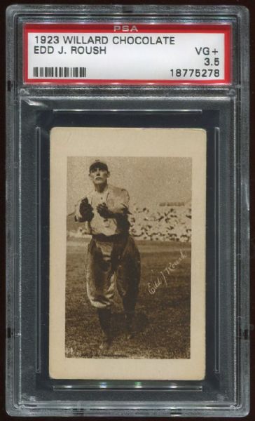 1923 Willard Chocolate Edd Roush PSA 3.5