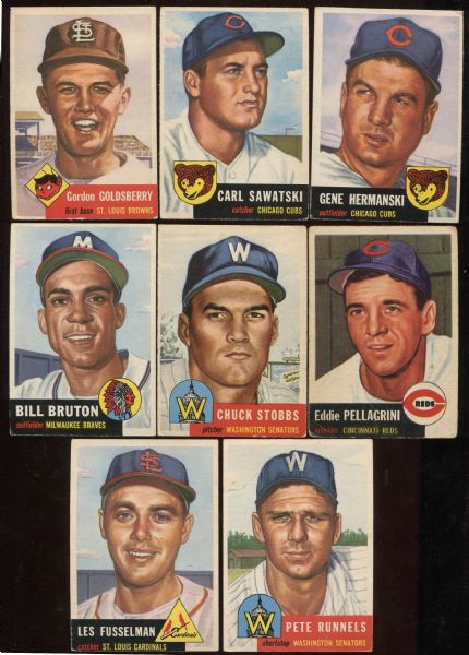 1953 Topps Lot of 16 Assorted