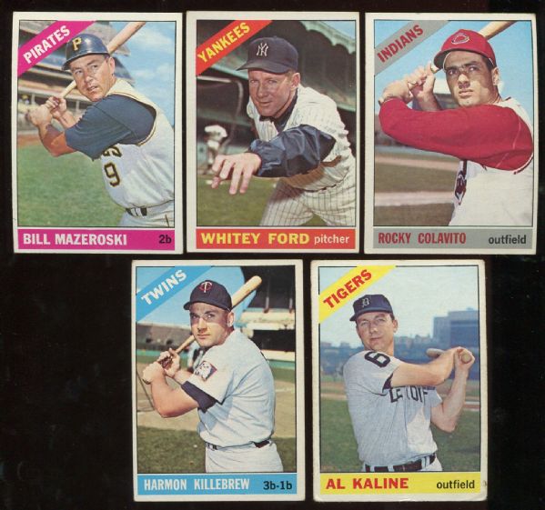 1966 Topps Partial Set (534/598 Cards) with Stars & SPs