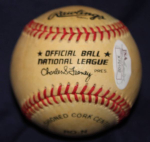 Carl Hubbell Single Signed Baseball JSA Authentic
