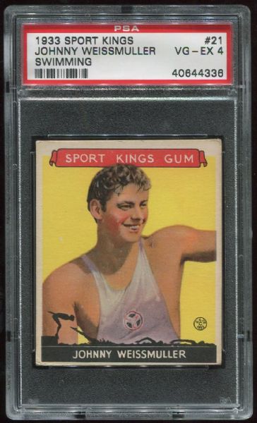 1933 Sport Kings #21 Johnny Weissmuller PSA 4