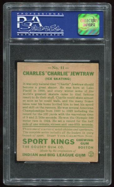 1933 Sport Kings #11 Charles Jewtraw PSA 6