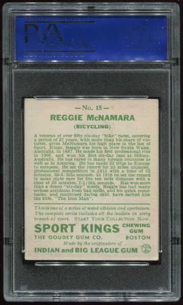 1933 Sport Kings #15 Reggie McNamara PSA 5