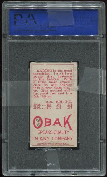 1911 T212 Obak Cigarettes Kading PSA 5 MK