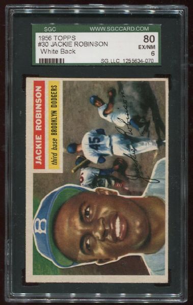 1956 Topps #30 Jackie Robinson SGC 80