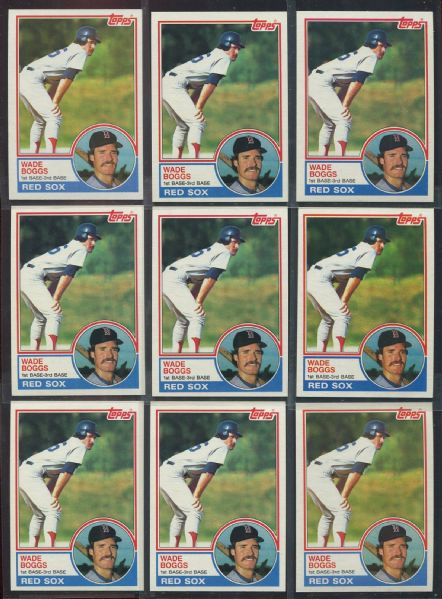 1983 Topps #498 Wade Boggs Rookie Lot of 10